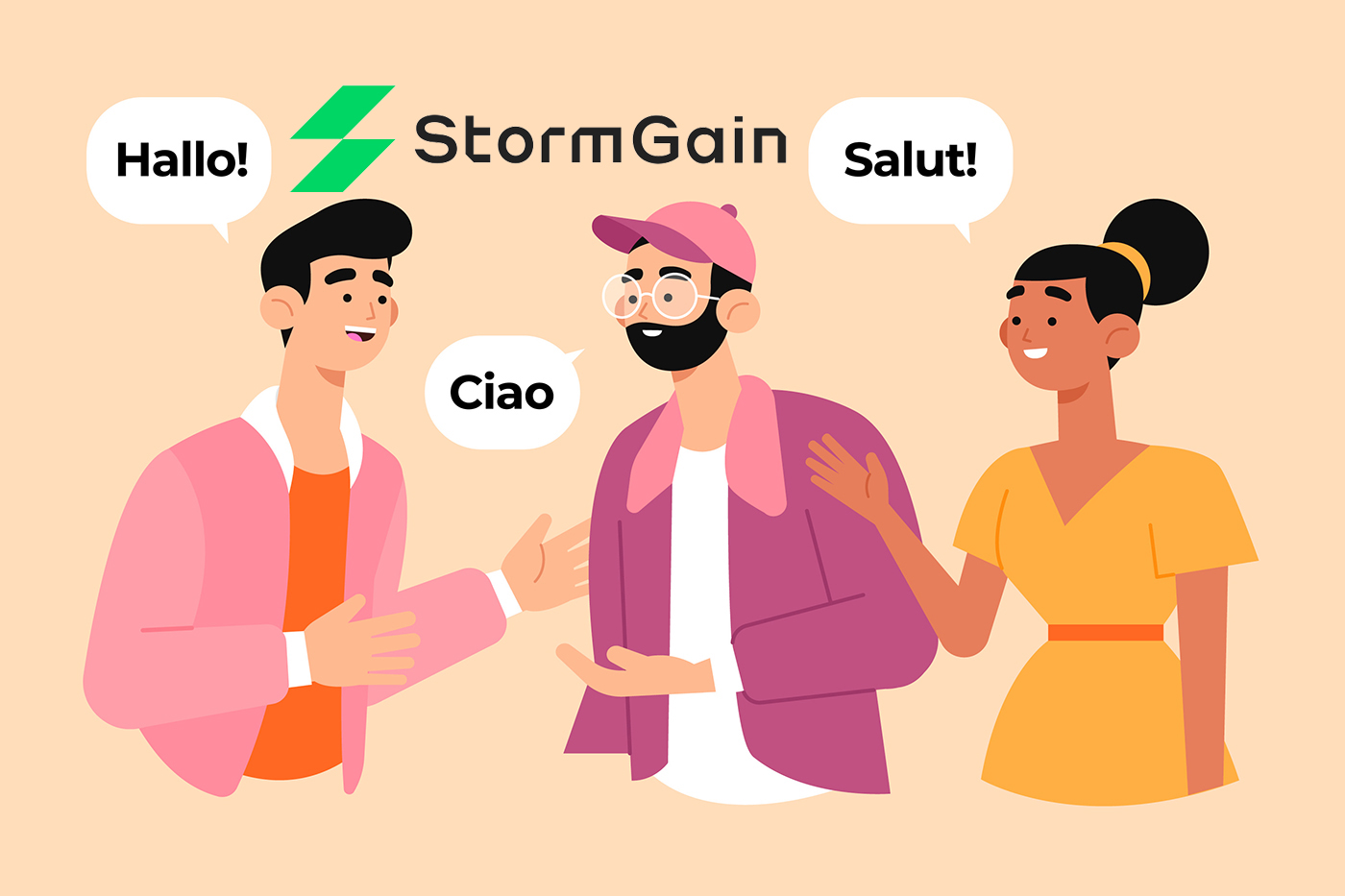 StormGain flerspråklig støtte
