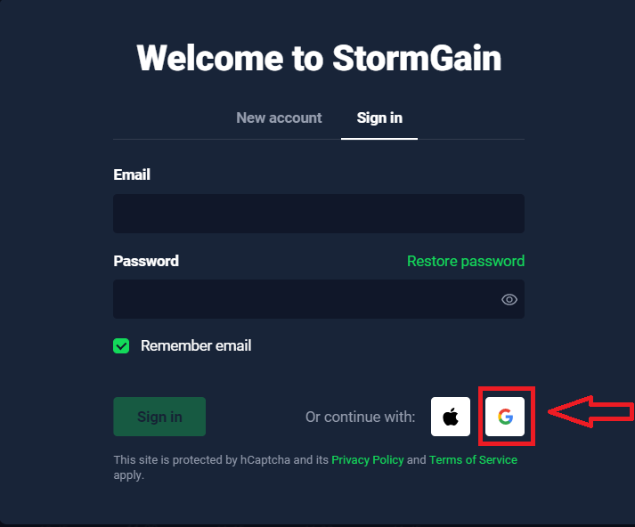 How to Open Account and Sign in to StormGain
